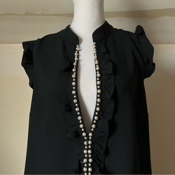 Lilly Pulitzer Adalee Embellished V-Neck Shift Dress in Onyx Black size 6 - Picture 7 of 12